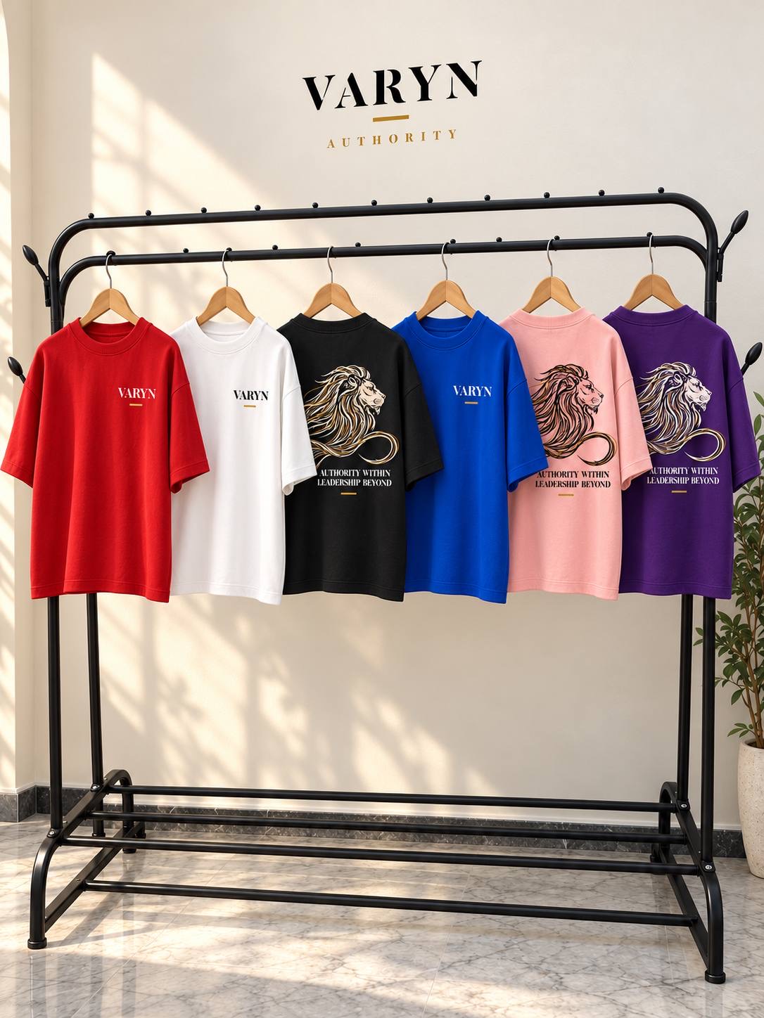Tee-shirts VARYN Authority sur cintres